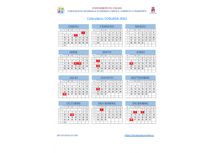 Calendario Laboral COSLADA 2022